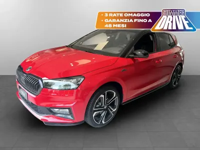 Nuova Skoda Fabia Monte Carlo 95 CV (69 kW) 2026 Rosso velluto metallizzato nero tulipano Utilitaria