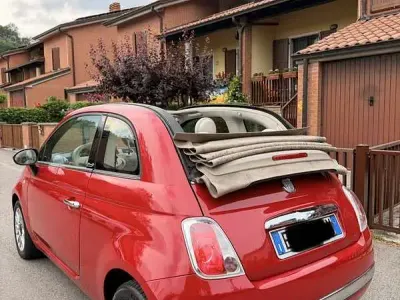 Usata Fiat 500C 69 CV (50 kW) 2012 Rosso Cabrio