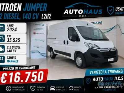 Usata Citroën Jumper 140 CV (102 kW) 2024 Bianco Monovolume