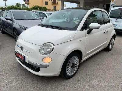 Usata Fiat 500 Lounge 95 CV (69 kW) 2010 Bianco Berlina
