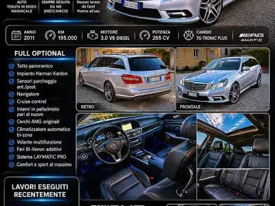 Usata Mercedes E350 AMG 265 CV (194 kW) 2011 Argento Station wagon