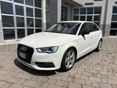 Usata Audi A3 Ambition 105 CV (77 kW) 2014 Bianco Berlina
