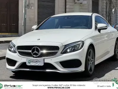 Usata Mercedes C220 Premium 170 CV (125 kW) 2017 Bianco Coupé