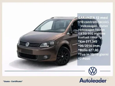 Usata VW Touran Highline 150 CV (110 kW) 2014 Marrone Monovolume