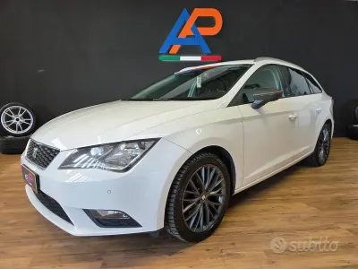 Usata Seat Leon ST CONNECT 110 CV (80 kW) 2016 Bianco Station wagon