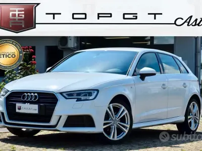 Usata Audi A3 S-Line 116 CV (85 kW) 2019 Bianco Berlina