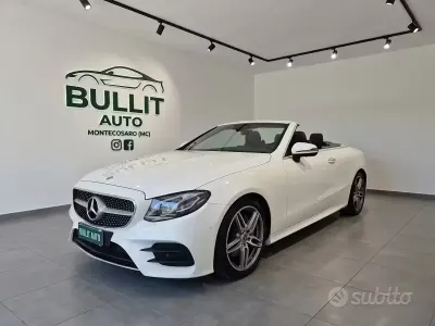 Usata Mercedes E220 AMG line 194 CV (142 kW) 2018 Bianco Cabrio