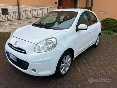 Usata Nissan Micra Tekna 98 CV (72 kW) 2012 Bianco Utilitaria