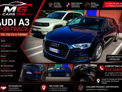 Usata Audi A3 Sport 150 CV (110 kW) 2020 Blu/azzurro Berlina