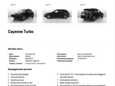 Usata Porsche Cayenne Turbo