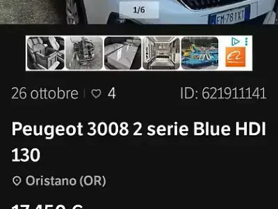 Usata Peugeot 3008 120 CV (88 kW) 2018 Bianco SUV