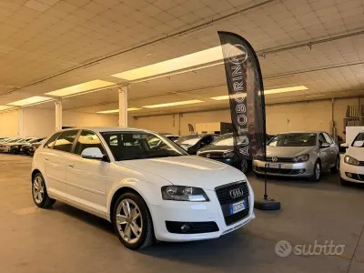 Usata Audi A3 Attraction 125 CV (91 kW) 2009 Bianco Utilitaria