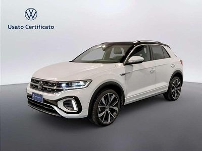 Usata VW T-Roc R-line 150 CV (110 kW) 2023 Pure white nero SUV