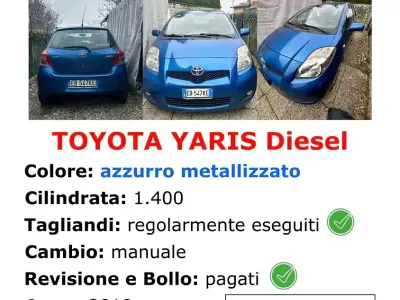 Usata Toyota Yaris 90 CV (66 kW) 2010 Bluazzurro Utilitaria