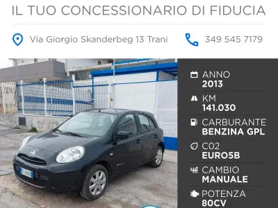Usata Nissan Micra Tekna 80 CV (58 kW) 2013 Nero Utilitaria