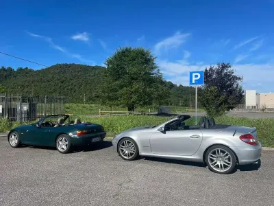 Usata Mercedes SLK200 163 CV (119 kW) 2007 Grigio Cabrio