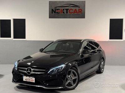Usata Mercedes C220 AMG line 170 CV (125 kW) 2017 Nero Station wagon