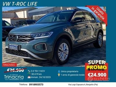 Usata VW T-Roc Life 116 CV (85 kW) 2023 Nero SUV