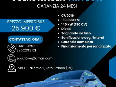 Usata VW Arteon Sport 190 CV (139 kW) 2019 Grigio Utilitaria