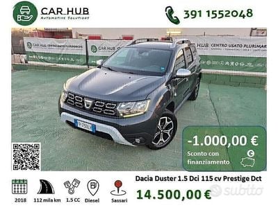 Usata Dacia Duster Prestige 110 CV (80 kW) 2019 Grigio SUV
