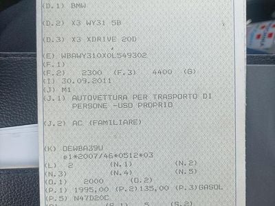 Usata BMW X3 2011 Grigio SUV