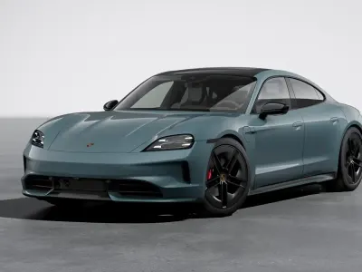 Nuova Porsche Taycan 4S Black Edition 2026 Pale blue metallizzato