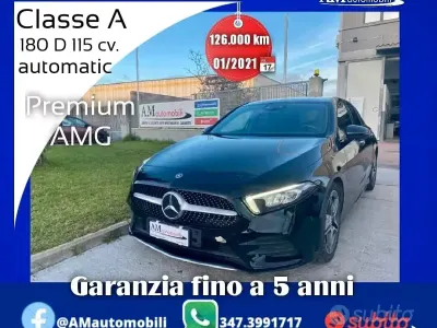Usata Mercedes A180 Premium 116 CV (85 kW) 2021 Nero Berlina