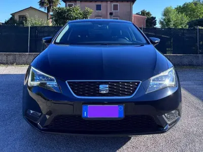 Usata Seat Leon Style 105 CV (77 kW) 2015 Nero Berlina