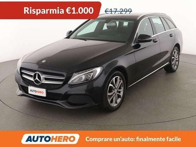 Usata Mercedes C200 136 CV (100 kW) 2016 Nero Station wagon