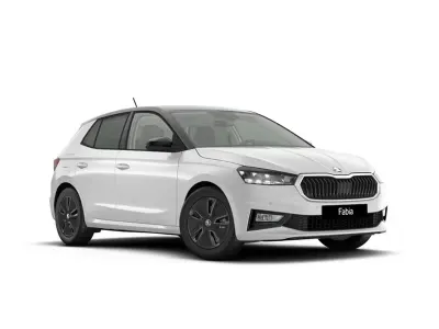 Nuova Skoda Fabia 115 CV (84 kW) 2026 Bianco luna metallizzato nero tulipano p Utilitaria