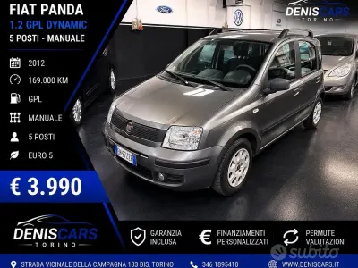 Usata Fiat Panda Dynamic 69 CV (50 kW) 2012 Grigio Utilitaria