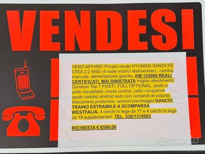 Usata Hyundai Santa Fe 2007 Grigio SUV