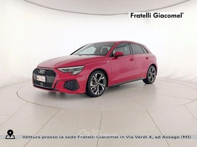 Usata Audi A3 S-Line 150 CV (110 kW) 2022 Y1 rosso tango metallizzato Berlina