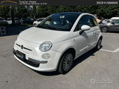 Käytetty Fiat 500 Lounge 75 HP (55 kW) 2009 Valkoinen Avoauto