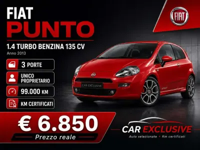 Usata Fiat Punto Sport 135 CV (99 kW) 2013 Rosso Utilitaria