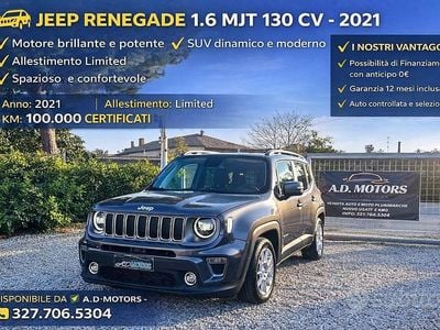 Usata Jeep Renegade Limited 130 CV (95 kW) 2021 Grigio SUV