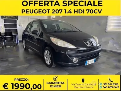 Usata Peugeot 207 68 CV (50 kW) 2007 Nero Berlina