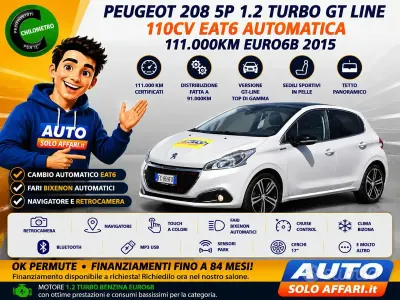 Begagnad Peugeot 208 GT-line 110 HK (80 kW) 2015 Vit Halvkombi