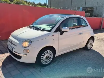 Usata Fiat 500 Lounge 75 CV (55 kW) 2009 Bianco Cabrio