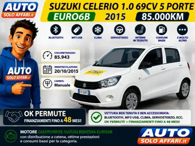 Usata Suzuki Celerio 67 CV (49 kW) 2015 Bianco Utilitaria