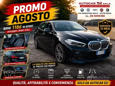 Usata BMW 118 M Sport 150 CV (110 kW) 2022 Nero Berlina