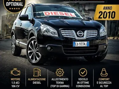 Usata Nissan Qashqai Acenta 106 CV (77 kW) 2010 Nero SUV