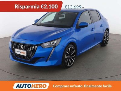 Usata Peugeot 208 Allure 102 CV (75 kW) 2020 Blu/azzurro Utilitaria