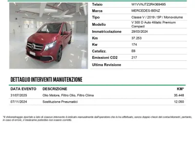 Usata Mercedes V300 Premium 239 CV (175 kW) 2024 Viola Monovolume