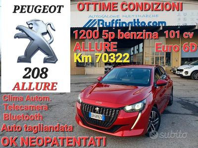 Usata Peugeot 208 Allure 101 CV (74 kW) 2020 Rosso Utilitaria