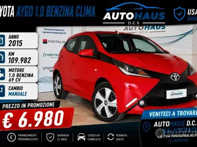 Usata Toyota Aygo X-clusiv 69 CV (50 kW) 2015 Rosso Utilitaria