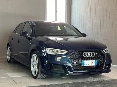 Usata Audi A3 S-Line 150 CV (110 kW) 2018 Blu/azzurro Berlina