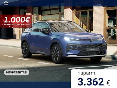 Celestial blue metallizzato nero Nuova 2025 VW T-Roc Life SUV | 33.100 € (Buon prezzo)