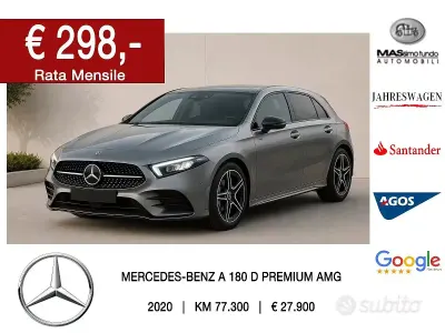 Usata Mercedes A180 Premium 116 CV (85 kW) 2020 Grigio Berlina