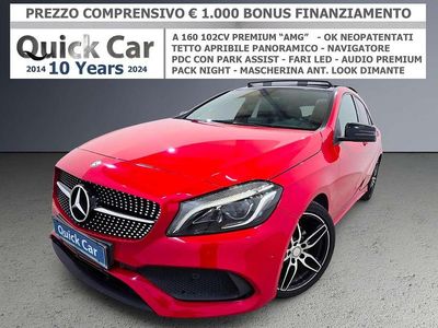 Usata Mercedes A160 Premium 102 CV (75 kW) 2016 Rosso Berlina